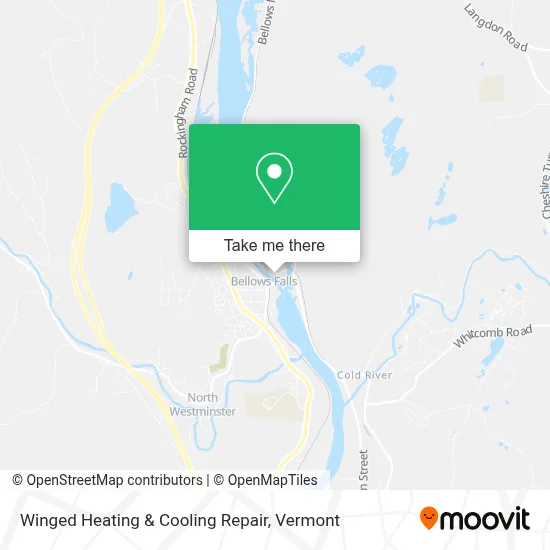 Winged Heating & Cooling Repair map
