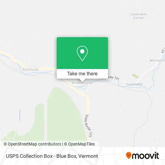 USPS Collection Box - Blue Box map
