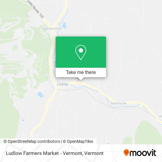 Ludlow Farmers Market - Vermont map