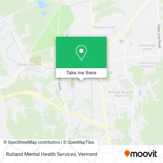 Rutland Mental Health Services map