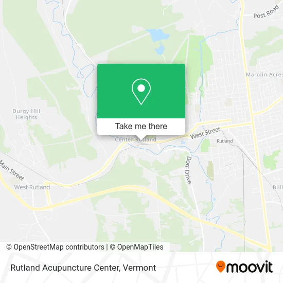 Rutland Acupuncture Center map