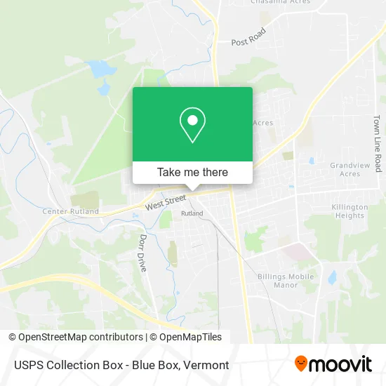 USPS Collection Box - Blue Box map