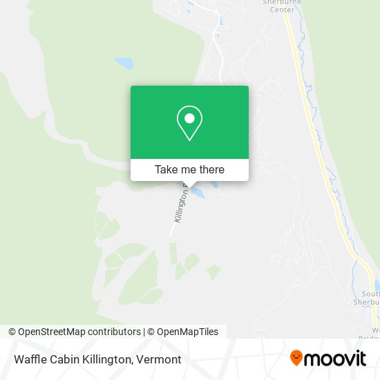 Waffle Cabin Killington map