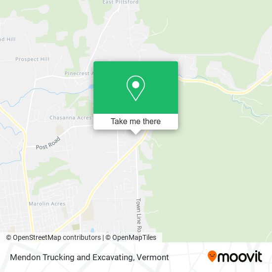 Mendon Trucking and Excavating map