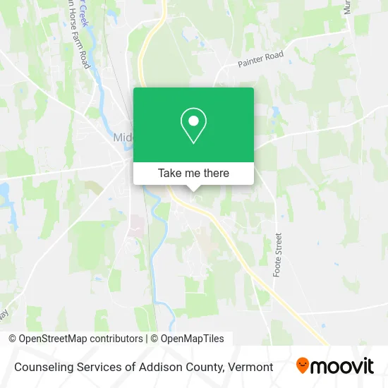 Counseling Services of Addison County map