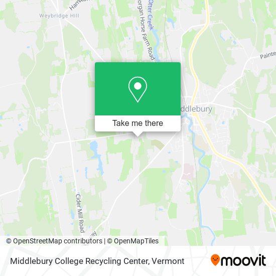 Middlebury College Recycling Center map