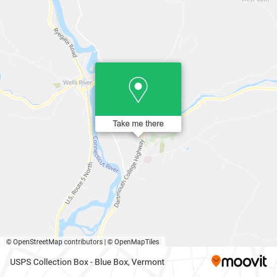 Mapa de USPS Collection Box - Blue Box