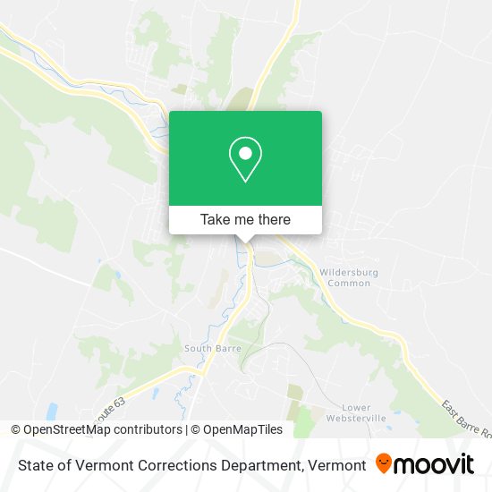 State of Vermont Corrections Department map