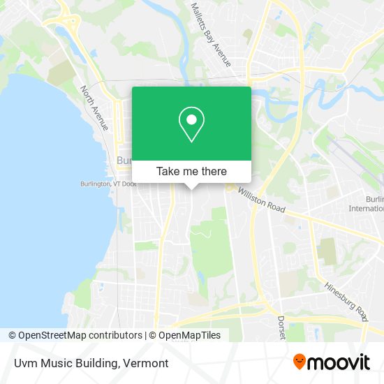 Uvm Music Building map