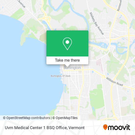 Mapa de Uvm Medical Center 1 BSQ Office