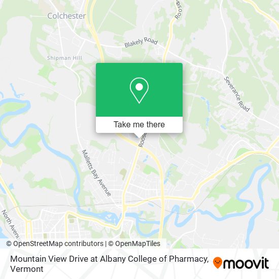 Mountain View Drive at Albany College of Pharmacy map
