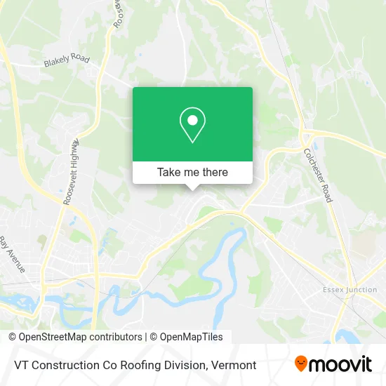 VT Construction Co Roofing Division map