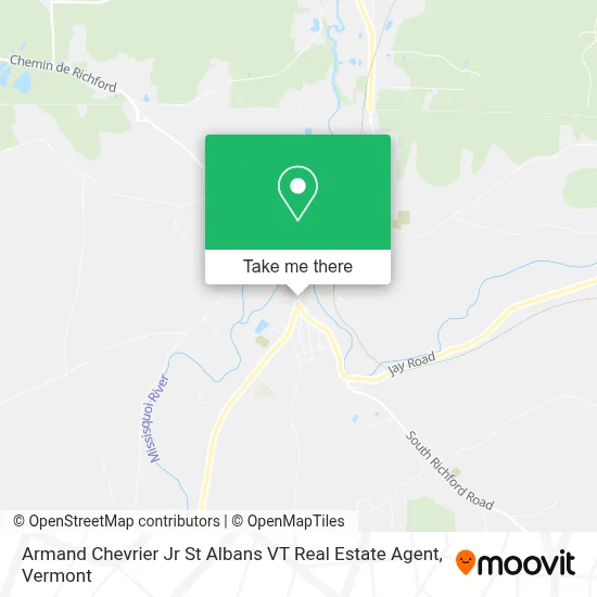 Armand Chevrier Jr St Albans VT Real Estate Agent map