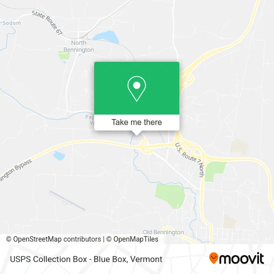 USPS Collection Box - Blue Box map