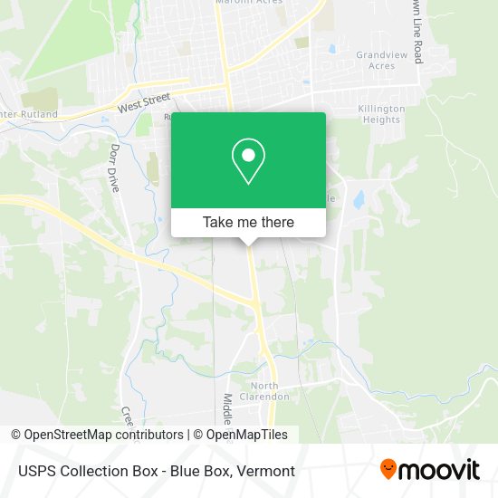 USPS Collection Box - Blue Box map