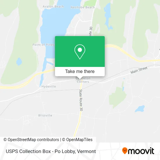 Mapa de USPS Collection Box - Po Lobby