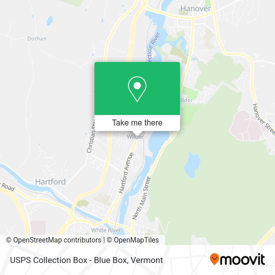 USPS Collection Box - Blue Box map