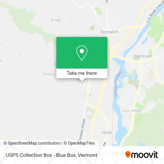 USPS Collection Box - Blue Box map