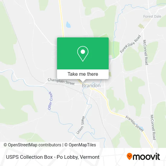 USPS Collection Box - Po Lobby map