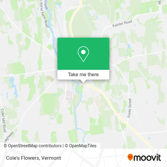 Cole's Flowers map