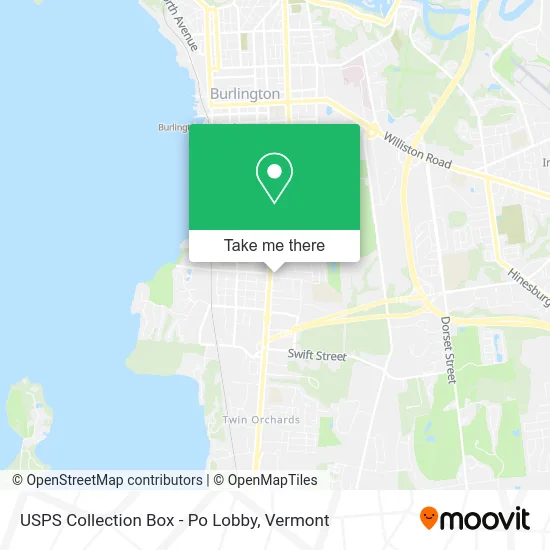 Mapa de USPS Collection Box - Po Lobby
