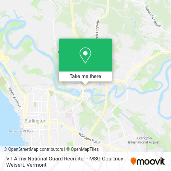 Mapa de VT Army National Guard Recruiter - MSG Courtney Weisert