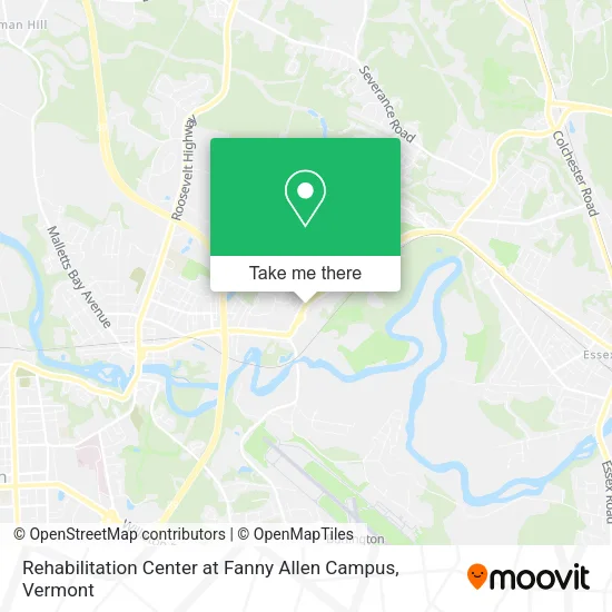 Rehabilitation Center at Fanny Allen Campus map