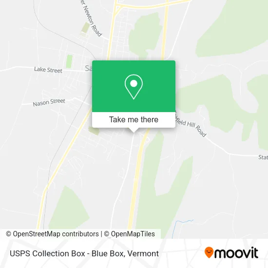 Mapa de USPS Collection Box - Blue Box