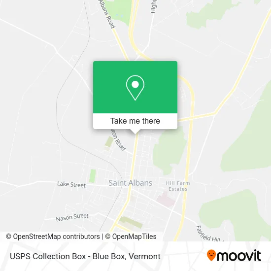 USPS Collection Box - Blue Box map