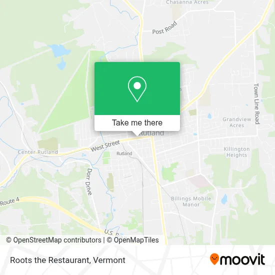 Roots the Restaurant map