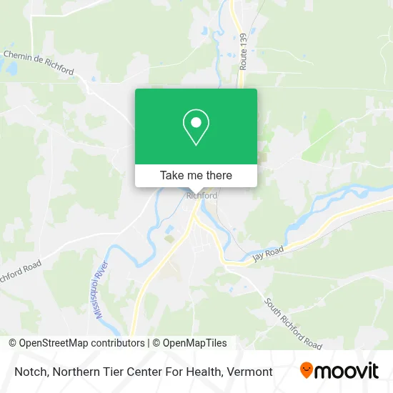 Notch, Northern Tier Center For Health map