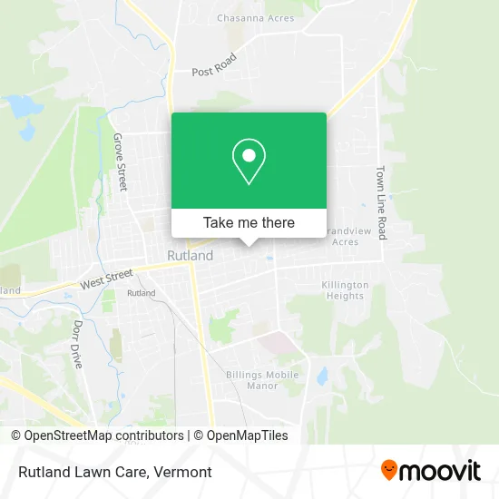 Rutland Lawn Care map