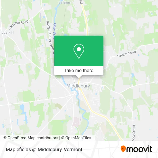 Maplefields @ Middlebury map