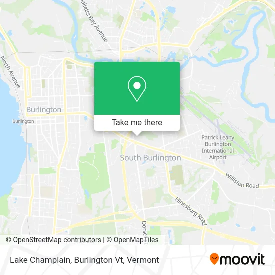 Lake Champlain, Burlington Vt map
