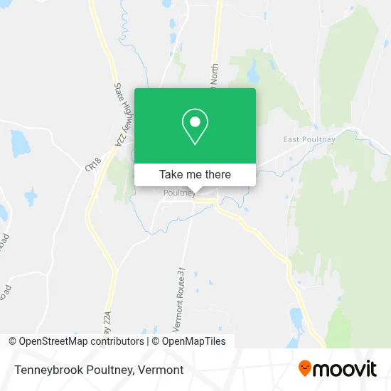 Tenneybrook Poultney map