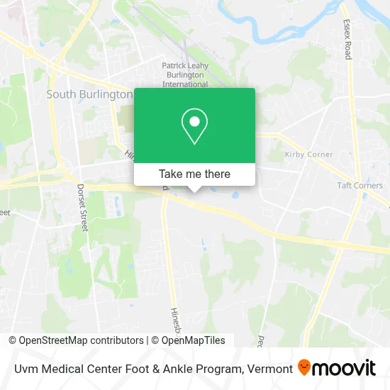 Uvm Medical Center Foot & Ankle Program map