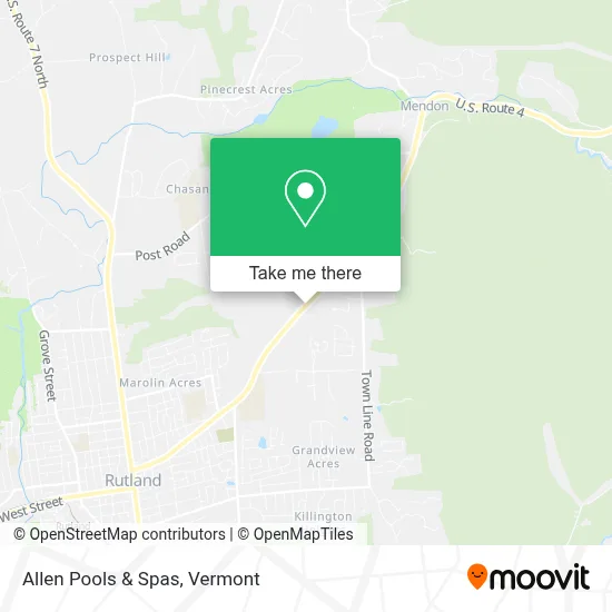 Allen Pools & Spas map