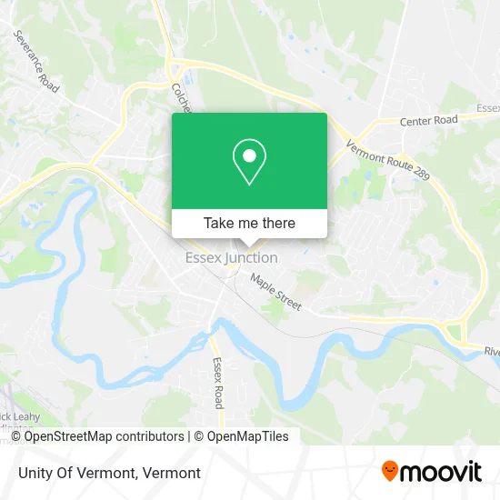 Unity Of Vermont map
