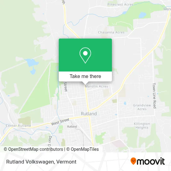 Rutland Volkswagen map