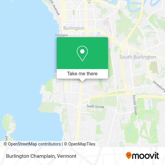 Burlington Champlain map