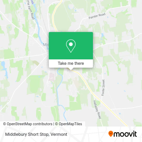 Middlebury Short Stop map
