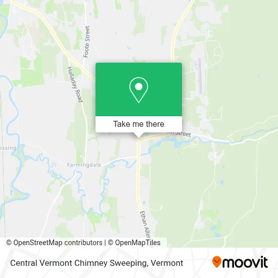 Central Vermont Chimney Sweeping map
