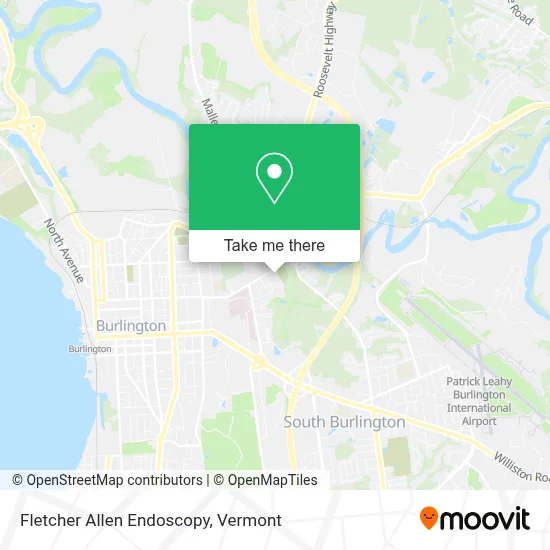 Fletcher Allen Endoscopy map