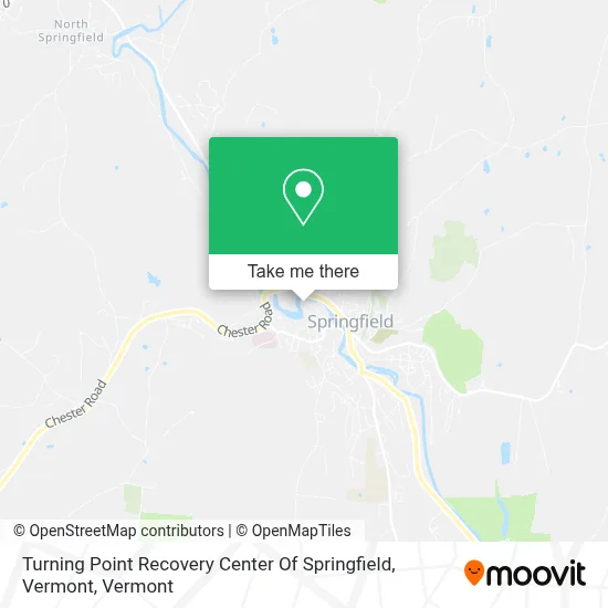 Turning Point Recovery Center Of Springfield, Vermont map