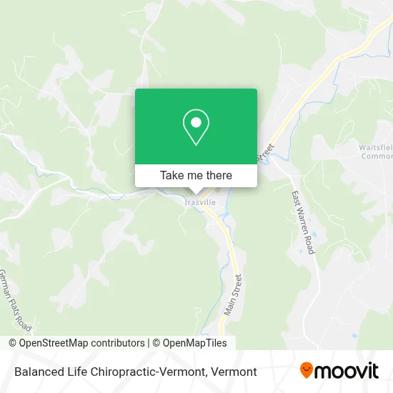 Balanced Life Chiropractic-Vermont map