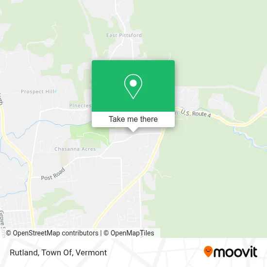 Rutland, Town Of map