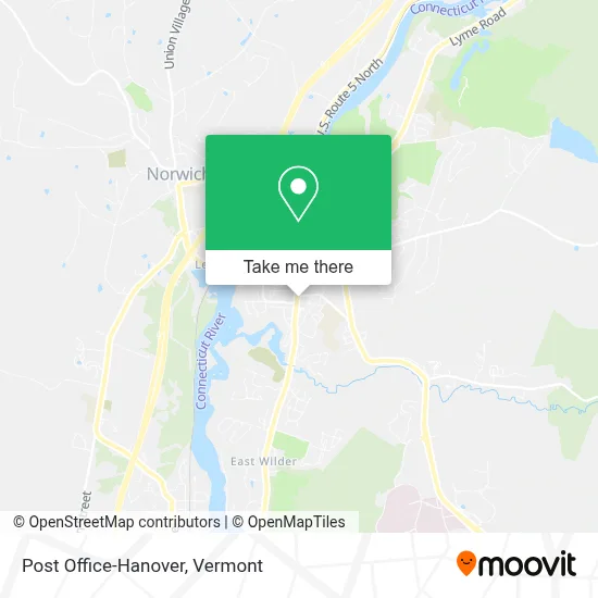 Post Office-Hanover map