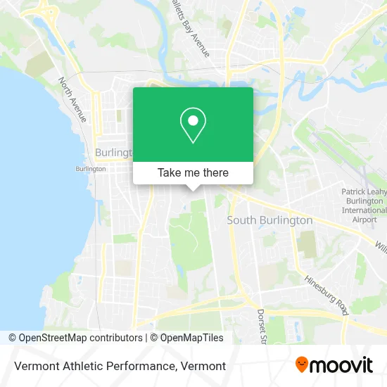 Vermont Athletic Performance map