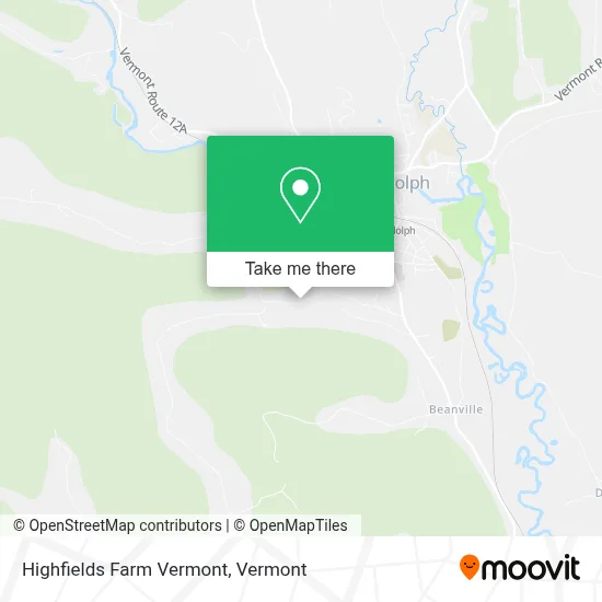 Highfields Farm Vermont map