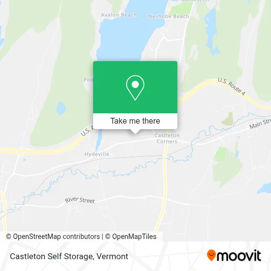Castleton Self Storage map